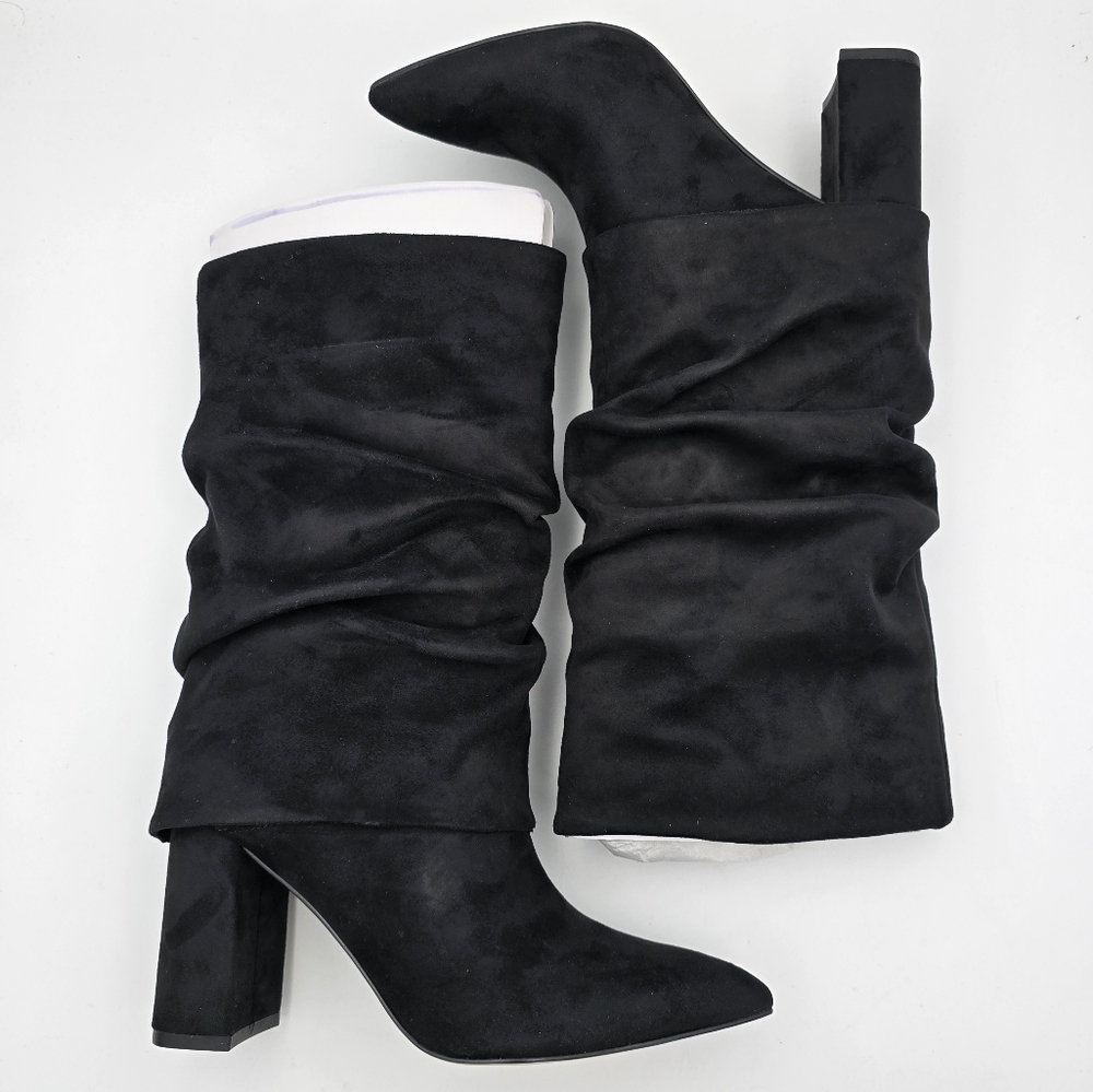 NIB Nine West Francis2 Fold Over Cuff Mid Calf Block Heel Dress Boots, Women's 5 - Picture 11 of 16